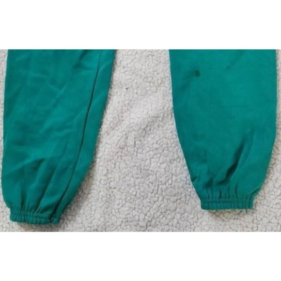 Stain Vintage 90's Womens Tultex Green Elastic Waist Jogger Sweatpants Size M - Picture 2 of 3